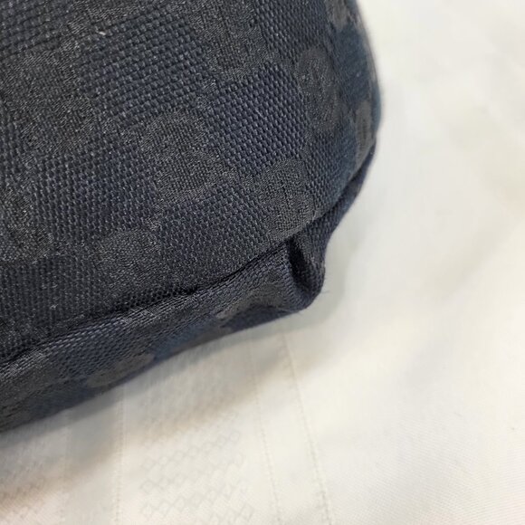 GUCCI Black GG Logo Canvas Hobo Bag - Picture 7 of 16